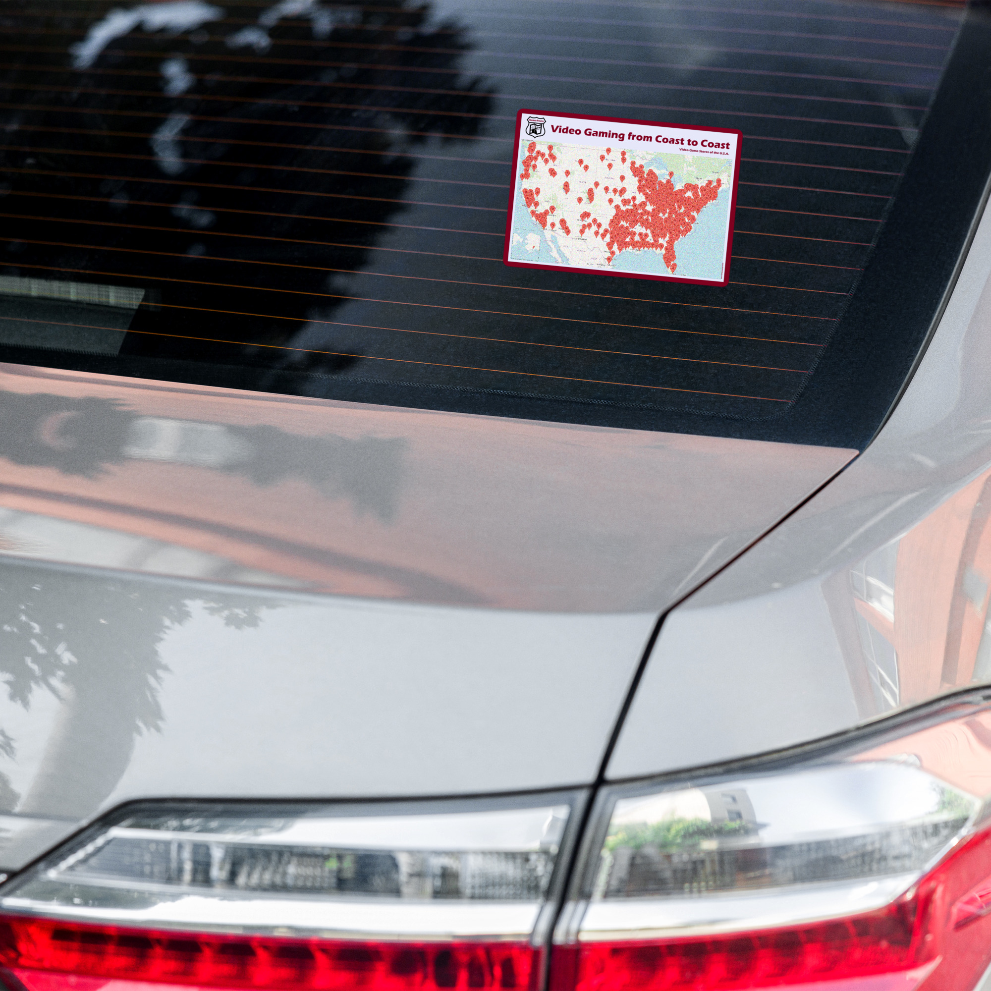Rad Pointillist Map Sticker - Game-Route